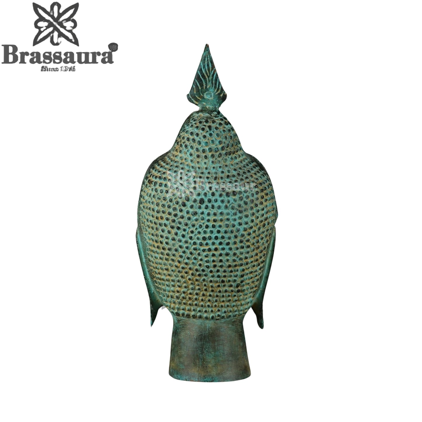 Brass Head Buddha Weight 3.7 kg & Height 12.5 Inch