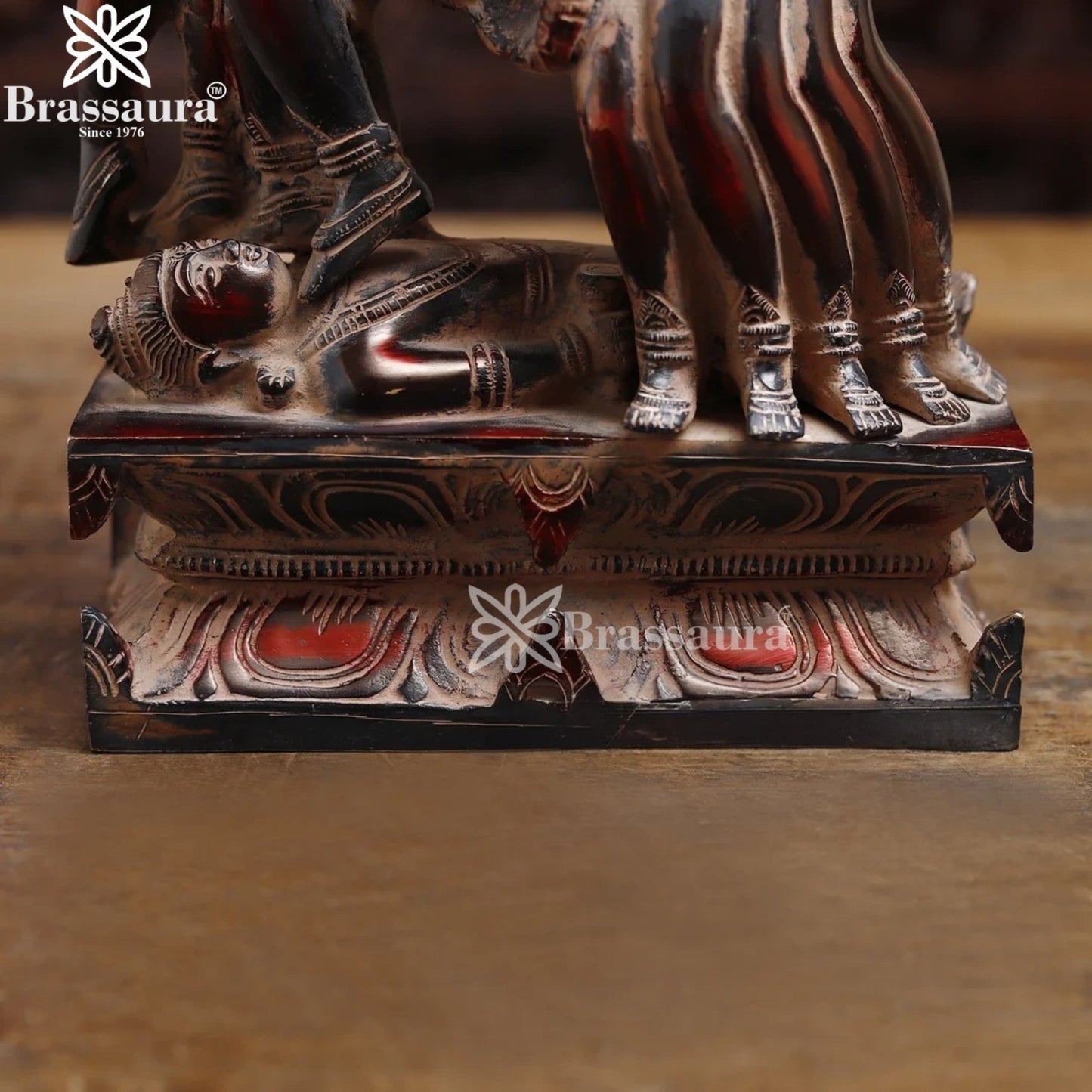 Brassaura™ Artistic Brass 10 Leg Kali Maa Murti – Height 15 Inches & Weight 8.420 Kgs | Spiritual Home Accent