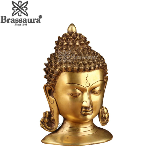Brass Head Buddha Weight 1.8 kg & Height 8.5 Inch