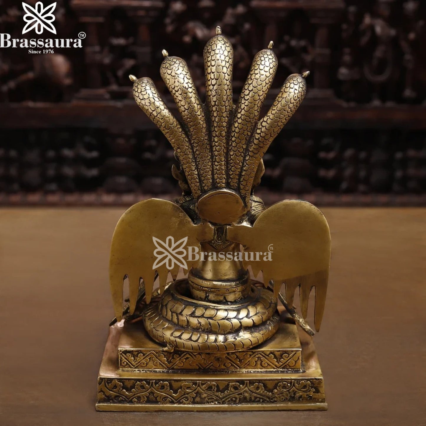 Brass Naag Kanya Statue Weight 5.6 Kg And Height 12.5 Inch