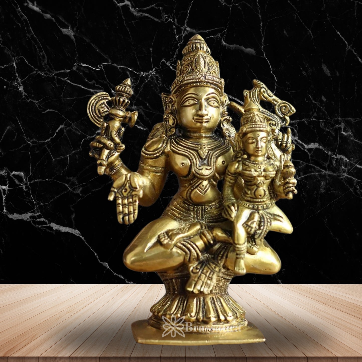 Brass Lord Shiv Family Statue Weight 2 Kg And Height 6.5 Inch
