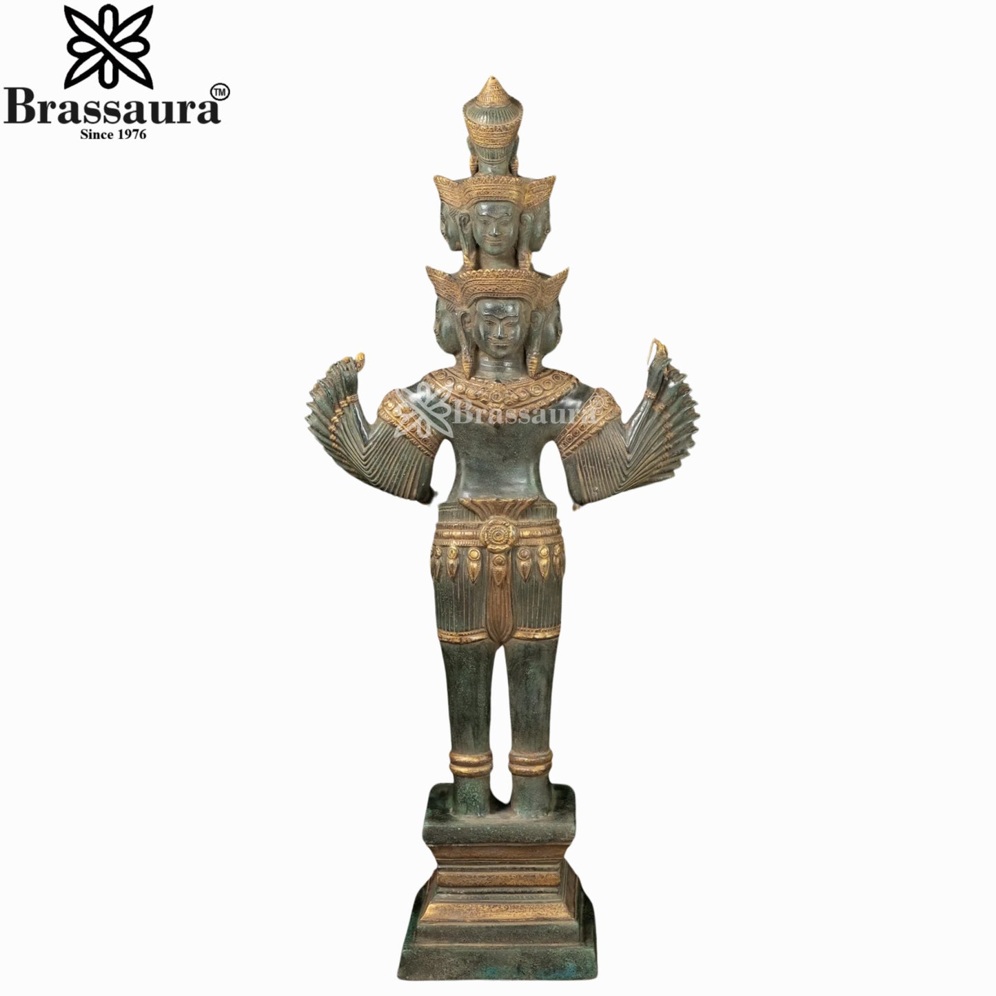 Bronze Combodian Havejra Multiple Face Weight 10.7 Kg And Height 32 Inch