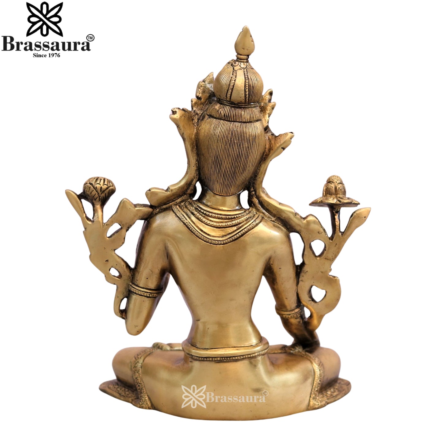 Brass Antique Tara Statue Weight 5.2 Kg And Height 12 Inch