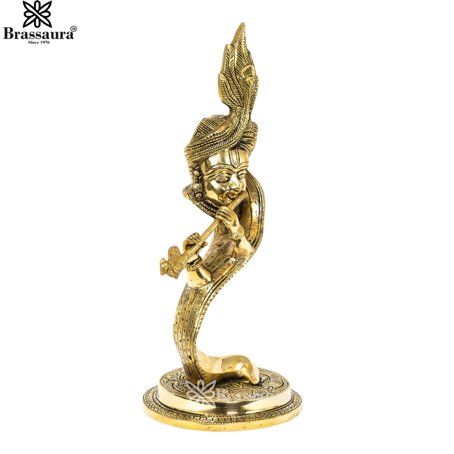 Brass Royal Gold Krishna Murti Weight 2.9 Kg And Height 13 Inch