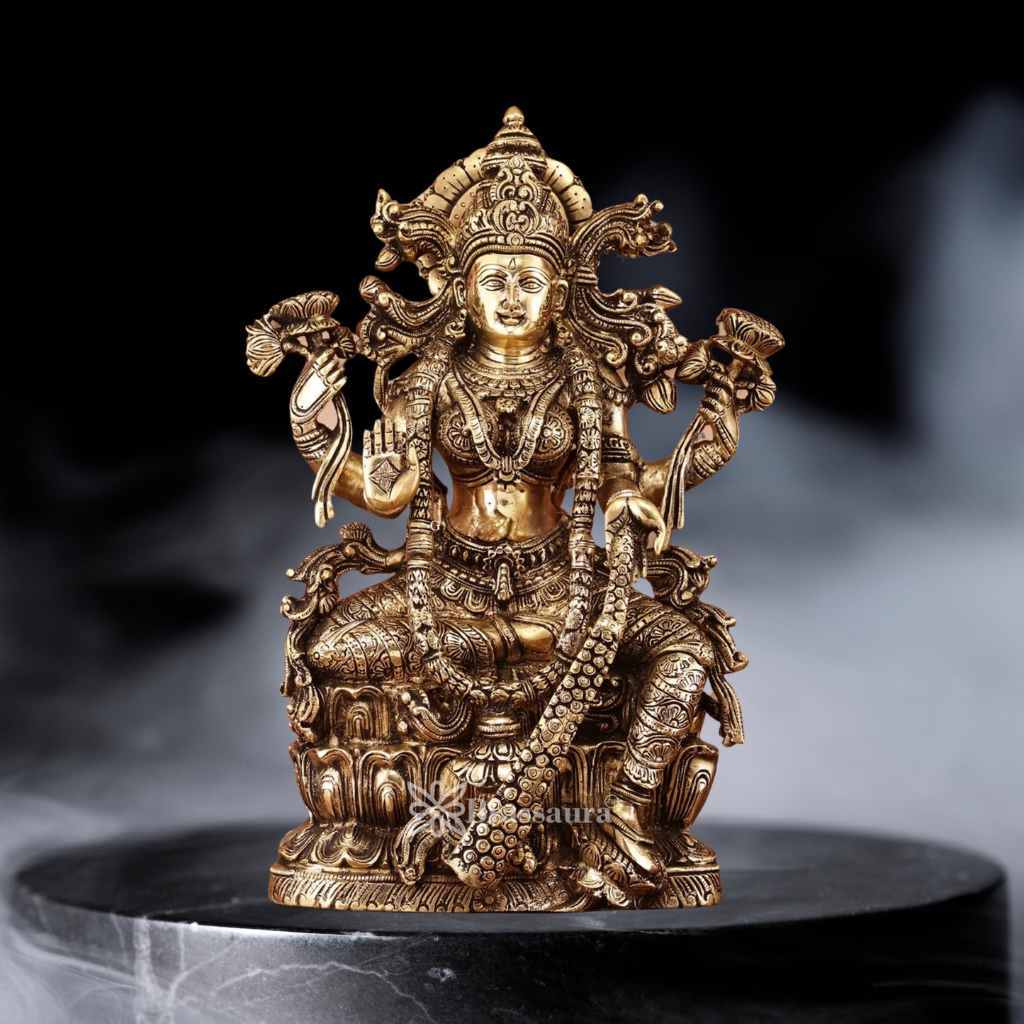 Brass Lakshmi Murti Weight 8.9 Kg And Height 15 Inch