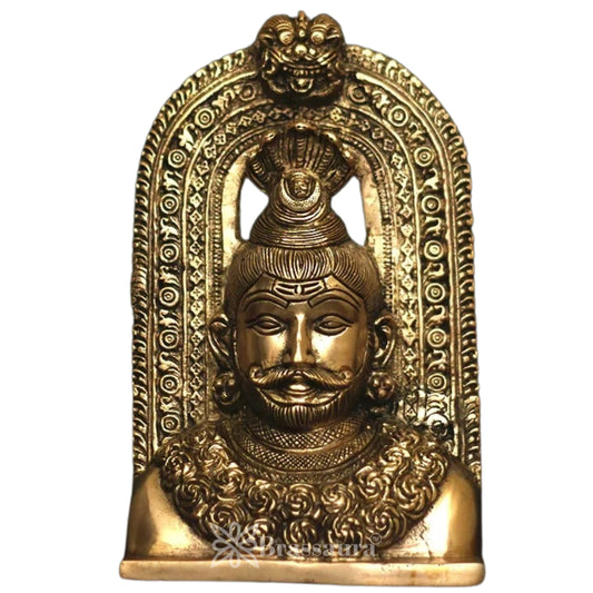 Brass Shiva Mukhlingam Statue Weight 2 Kg And Height 8 Inch