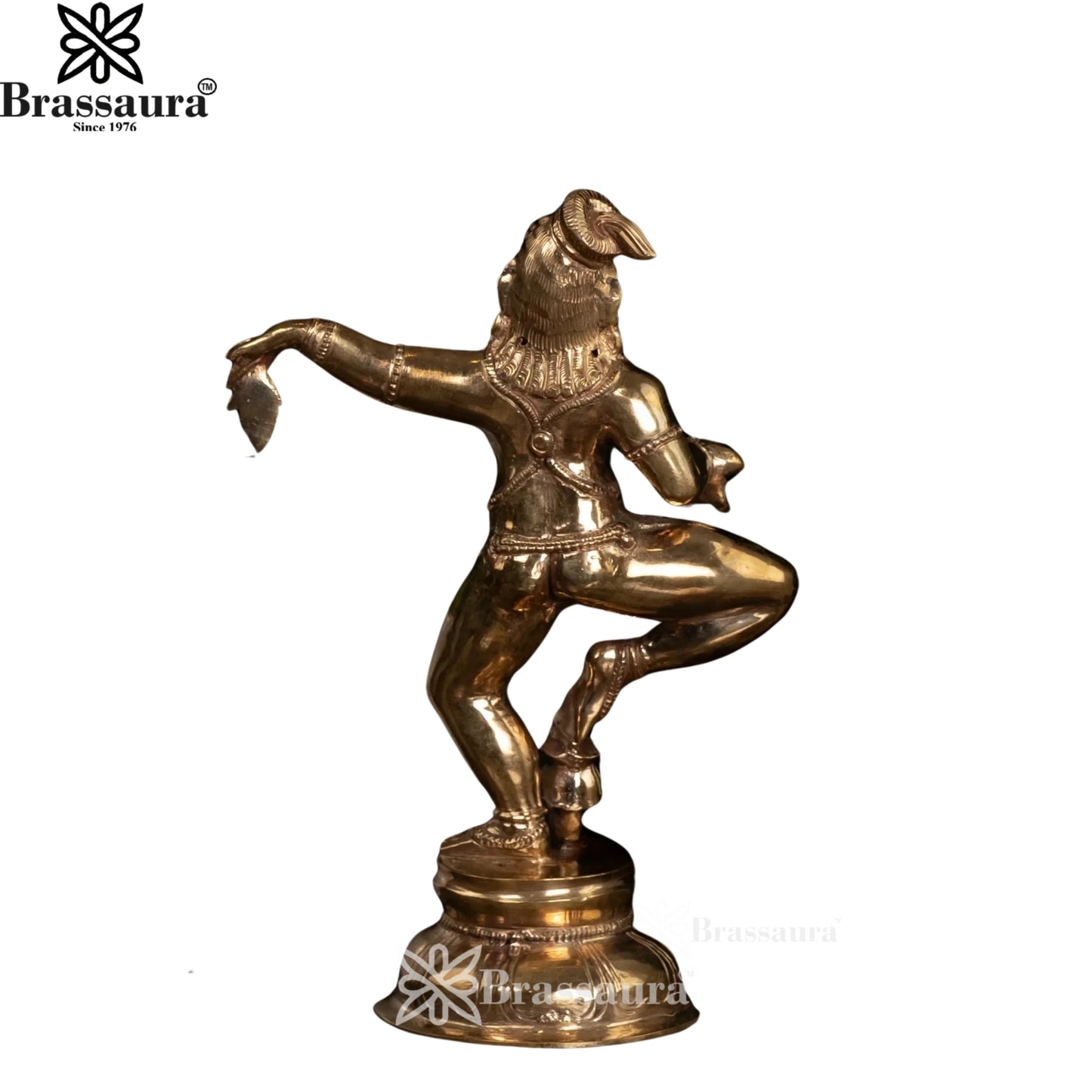 Brass Krishna Murti Weight 1.6 Kg And Height 8 Inch