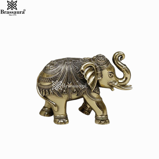 Brass Super Fine Elephant For Home Décor And Gift Items Weight 0.210 kg Height 3 Inch