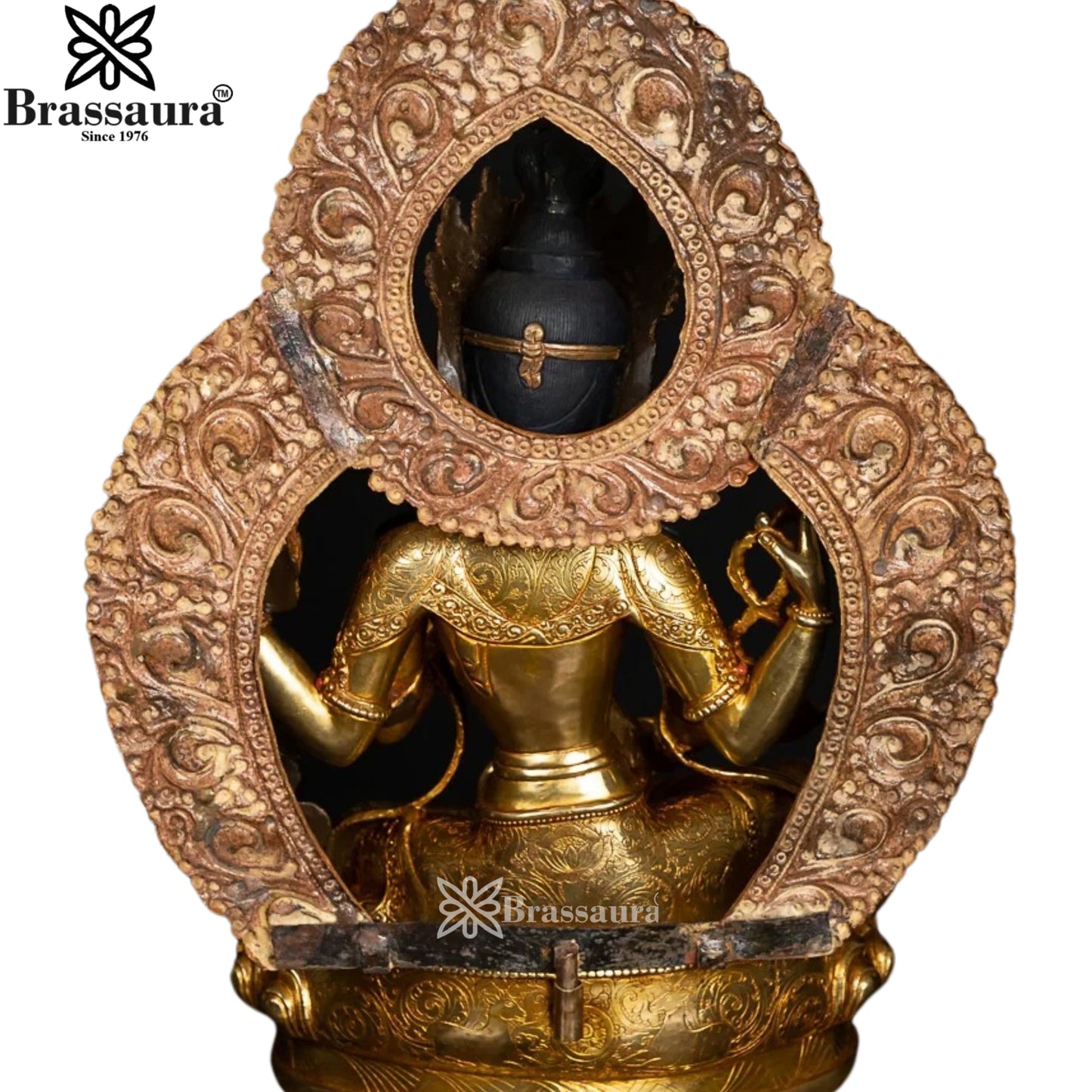 Copper Nepali Saraswati Statue Weight 5.4 Kg And Height 16 Inch