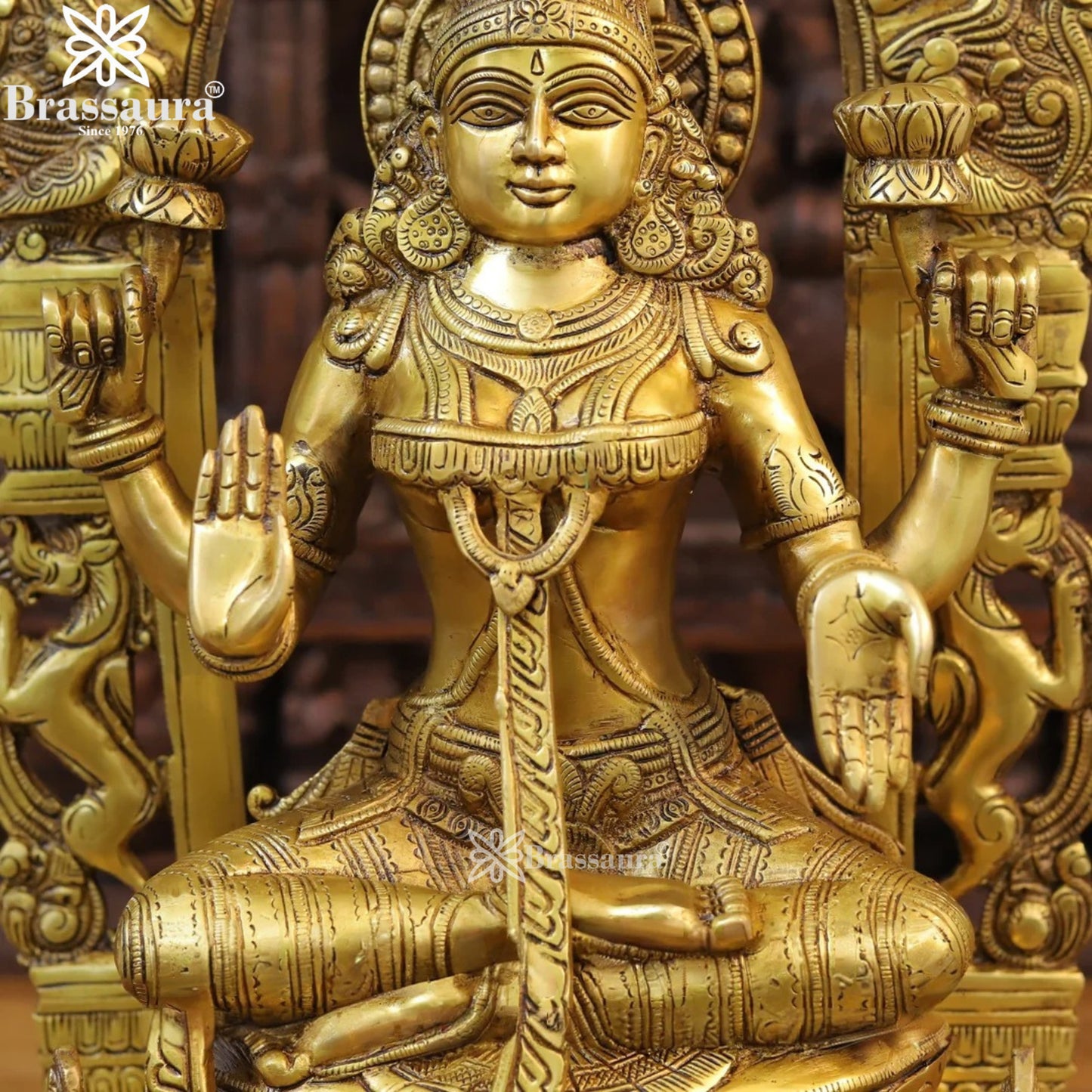 Brass Lakshmi Murti Weight 23.66 Kg And Height 24 Inch