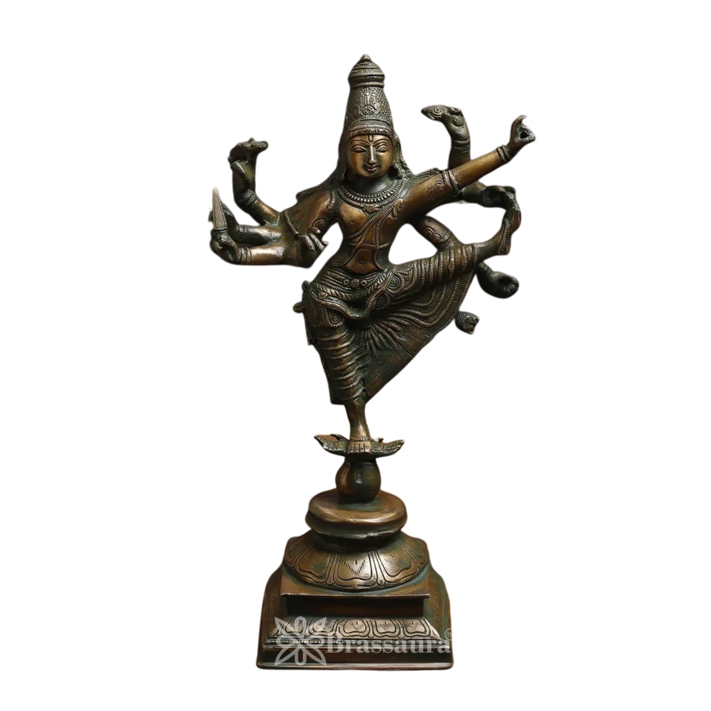 Brass Lord Dancing Shiva Statue Weight 16 Kg And Height 16.5 Inch