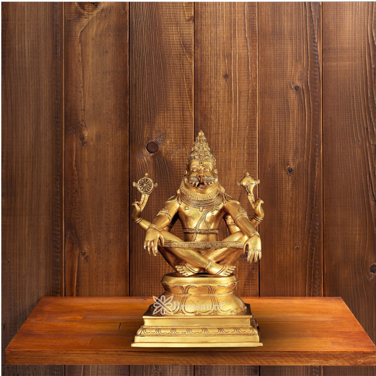 Brass Narasimha Statue Weight 22 Kg And Height 19 Inch