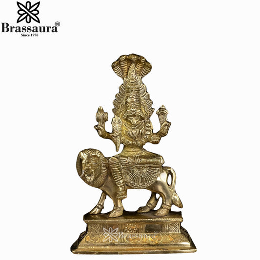 Brass Pratyangira Devi Murti Weight .9 Kg And Height 7 Inch