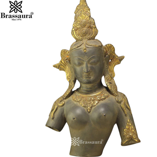 Brass Antique Tara Burst Statue Weight 4.3 Kg And Height 14 Inch