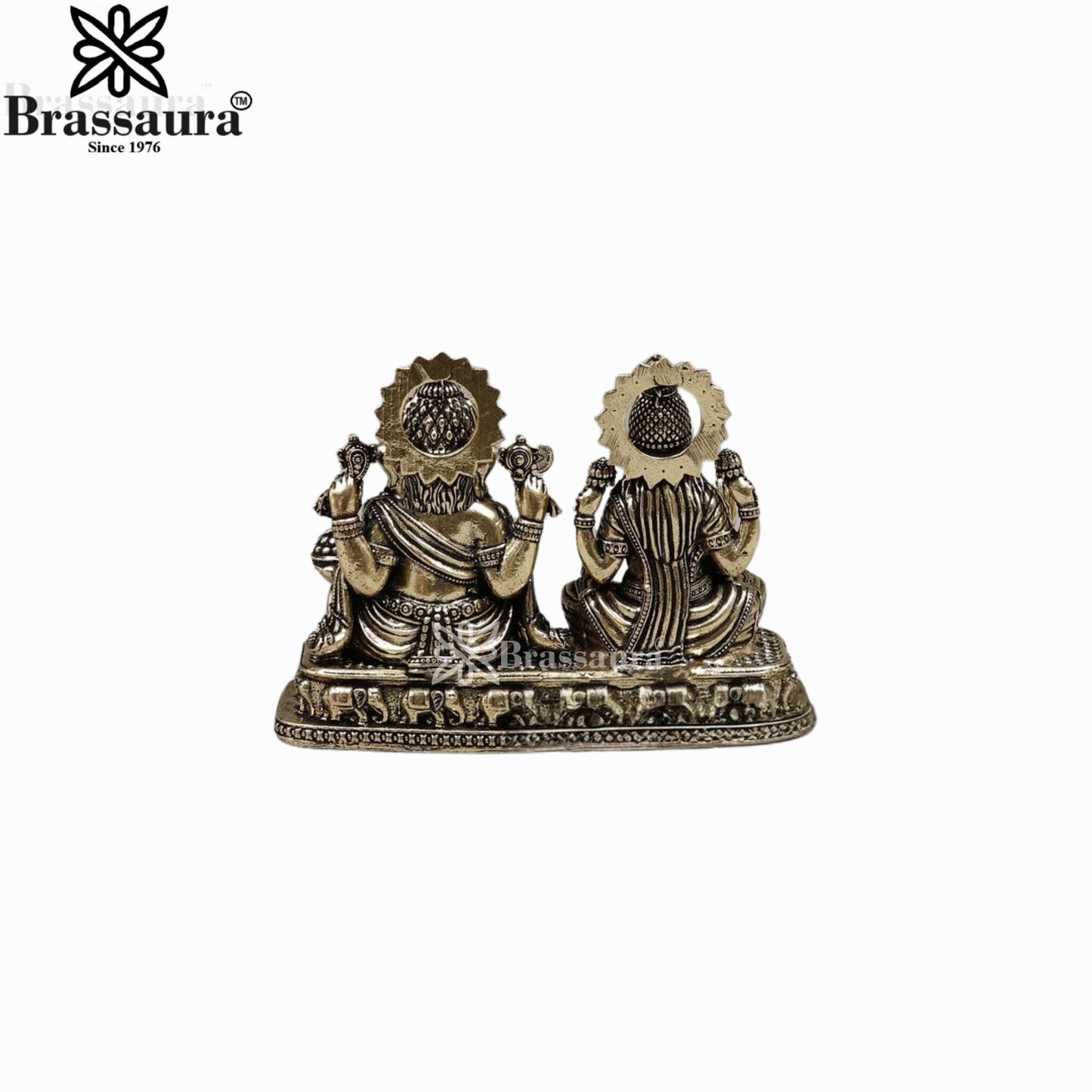 Brass Super fine Lakshmi Ganesh Murti Weight .202 Kg And Height 3 Inch