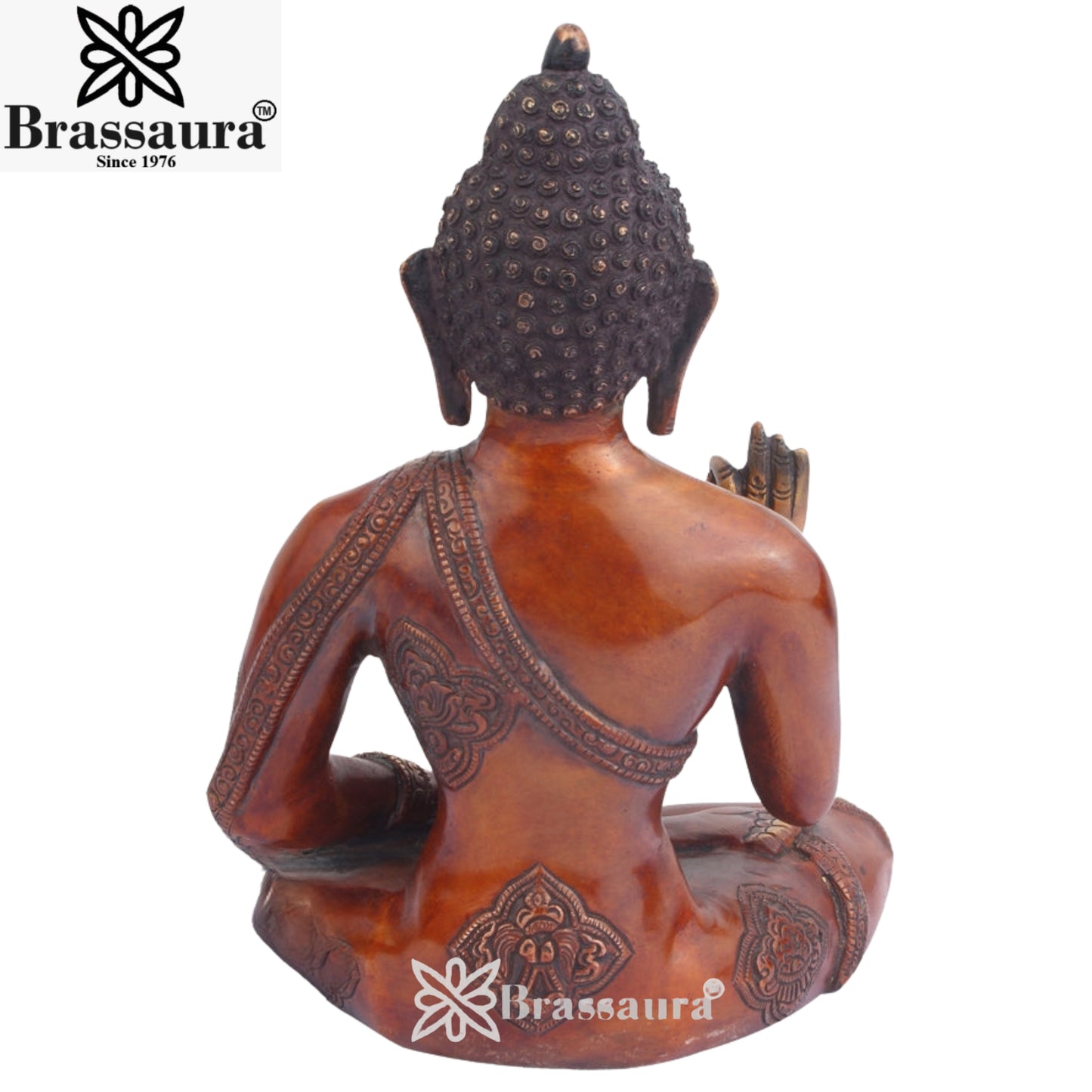 Brass Blessing Buddha Weight 4.5 Kg & Height 13 Inch