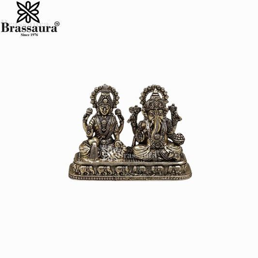 Brass Super fine Lakshmi Ganesh Murti Weight .202 Kg And Height 3 Inch