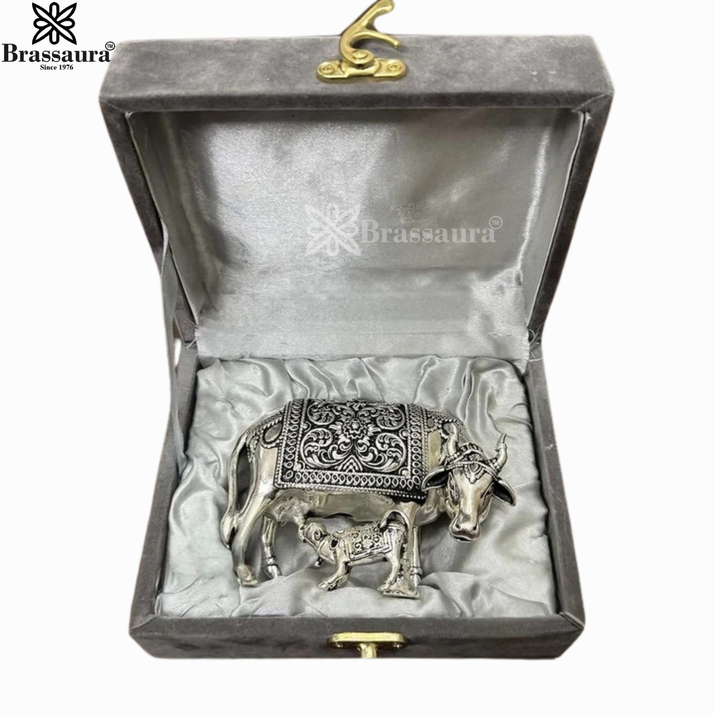 Brass Super Fine Kamdhenu For Home Décor And Gift Items Weight 0.260 kg Height 3 Inch
