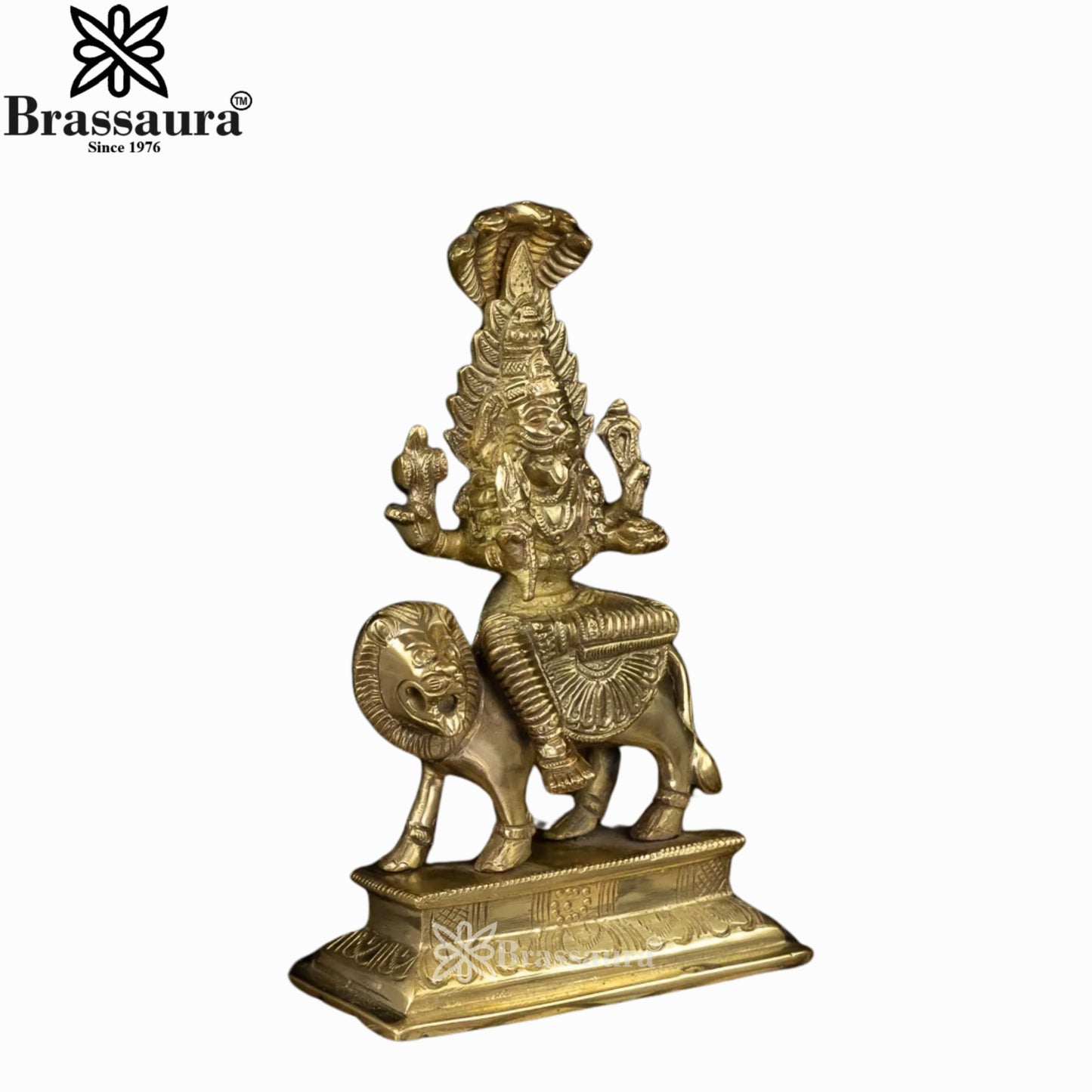 Brass Pratyangira Devi Murti Weight .9 Kg And Height 7 Inch