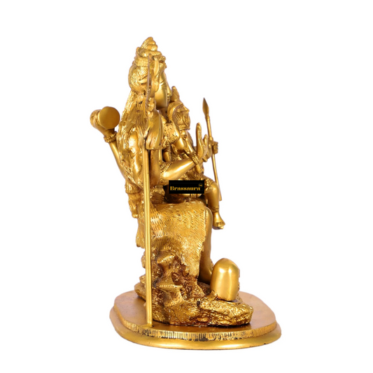 Brass Shiv parivar Idol for Home and Decor Weight 7.6 Kg Height 12 inch