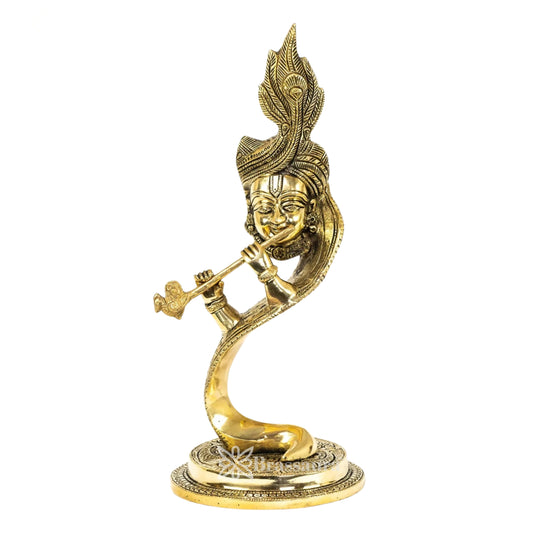 Brass Royal Gold Krishna Murti Weight 2.9 Kg And Height 13 Inch