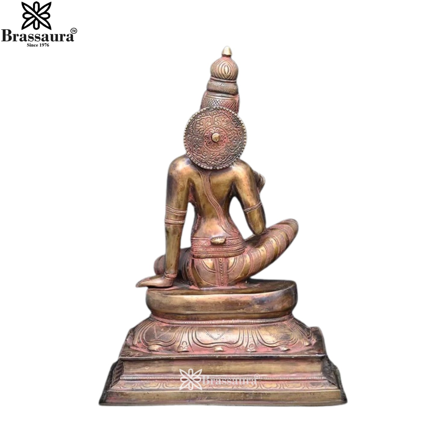 Brass Antique Parvati Statue Weight 7.18 Kg And Height 14 Inch