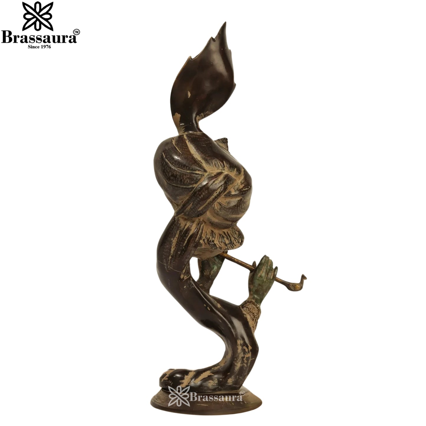 Brass Krishna Murti Weight 7.9 Kg And Height 20 Inch