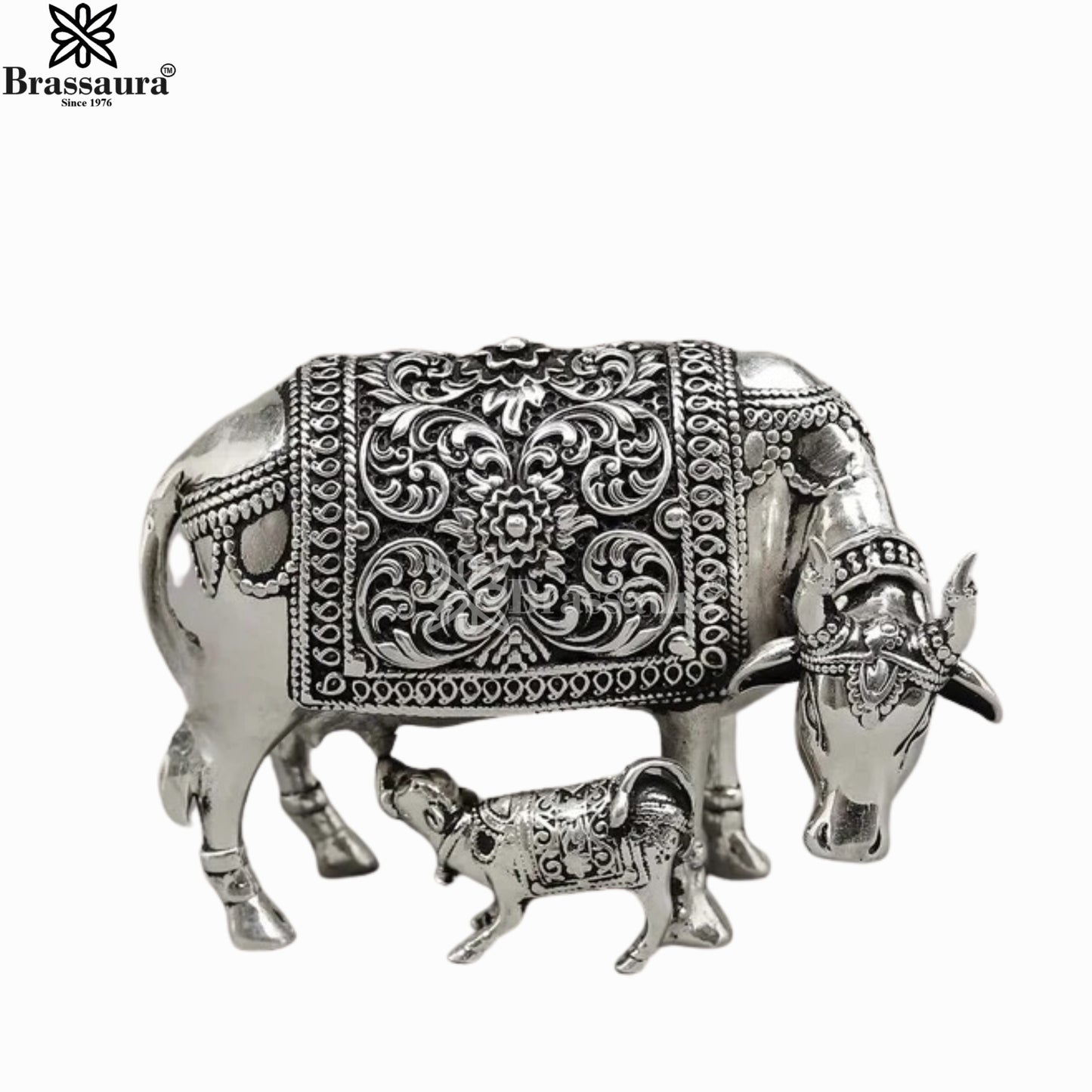 Brass Super Fine Kamdhenu For Home Décor And Gift Items Weight 0.260 kg Height 3 Inch