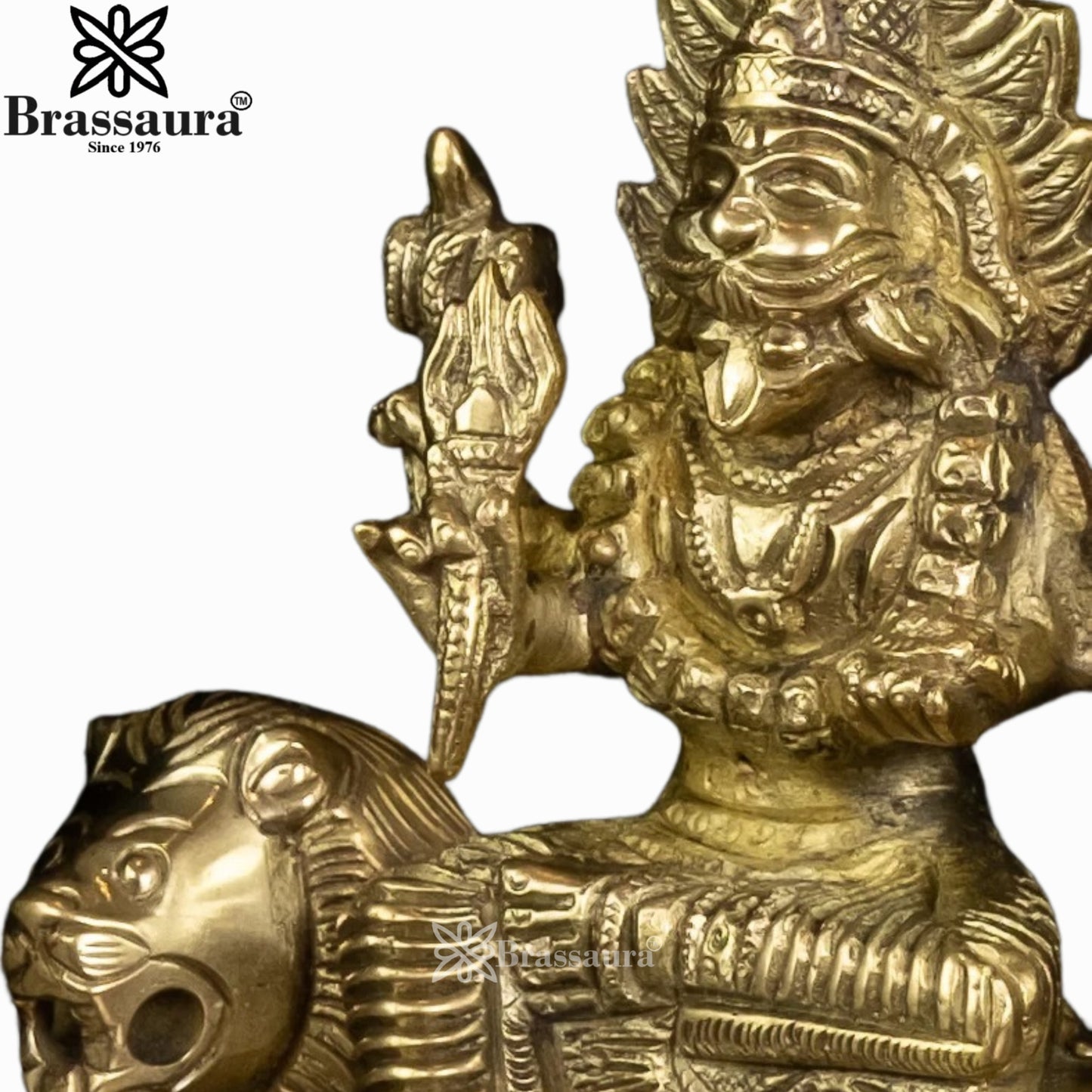 Brass Pratyangira Devi Murti Weight .9 Kg And Height 7 Inch
