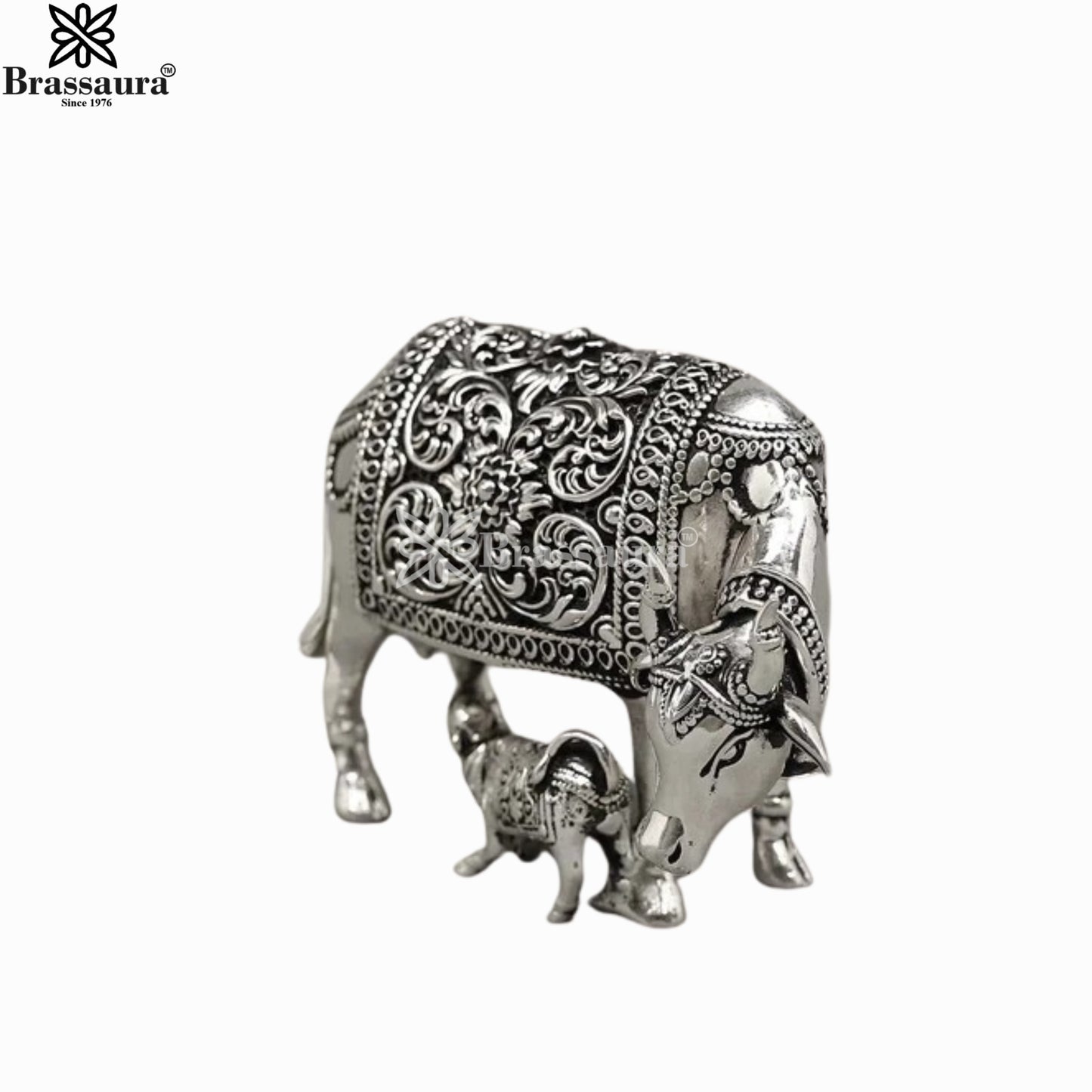 Brass Super Fine Kamdhenu For Home Décor And Gift Items Weight 0.260 kg Height 3 Inch