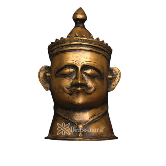 Brass Shiva Mukhlingam Statue Weight 6.4 Kg And Height 14 Inch