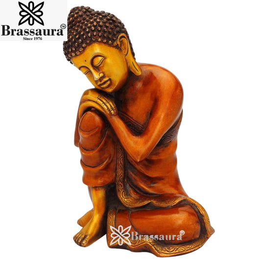 Brass Vintage Buddha Weight 4.1 Kg & Height 9 Inch