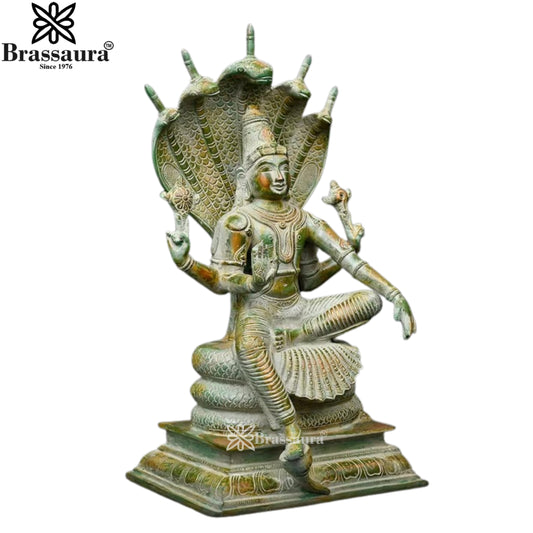 Brass Vishnu Statue Weight 37 Kg And Height 28 Inch