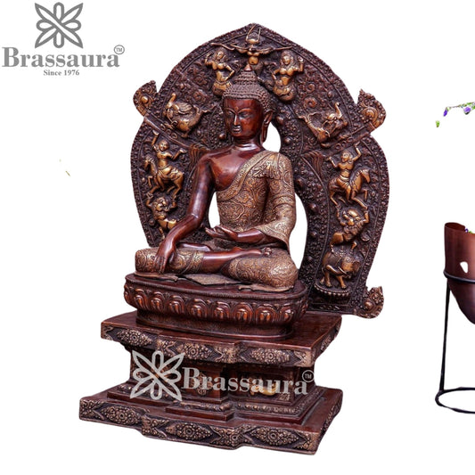 Brass Setting Buddha Weight 69 kg & Height 34 Inch