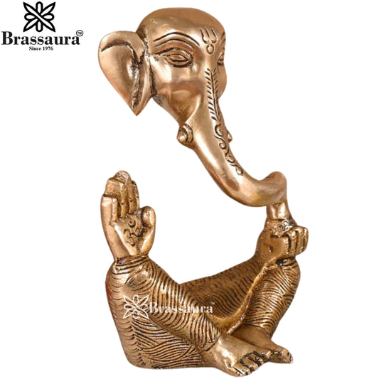 Brass Modern Ganesha Statue Weight 1 Kg & Height 6 Inch