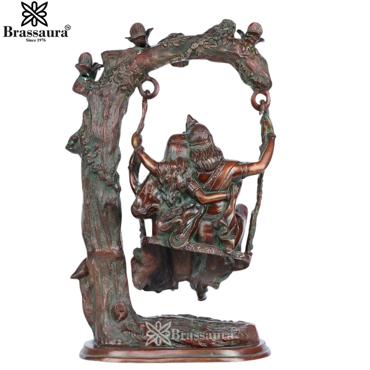 Brass Antique Radha Krishna Statue Weight 16 Kg And Height 22 Inch