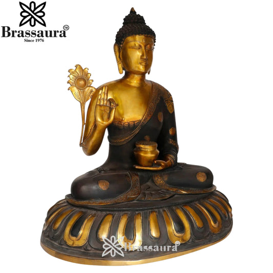 Brass Blessing Buddha Weight 28 kg & Height 28 Inch
