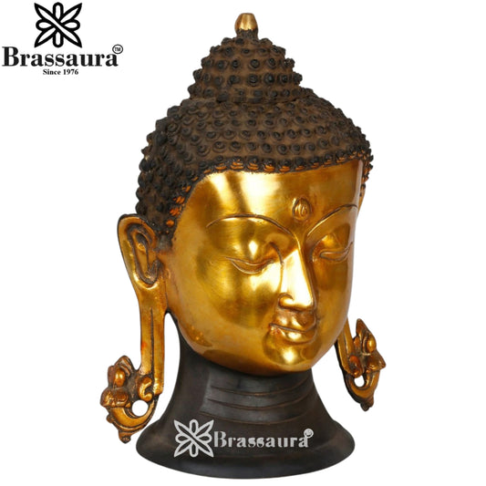 Brass Head Buddha Weight 6 kg & Height 11 Inch