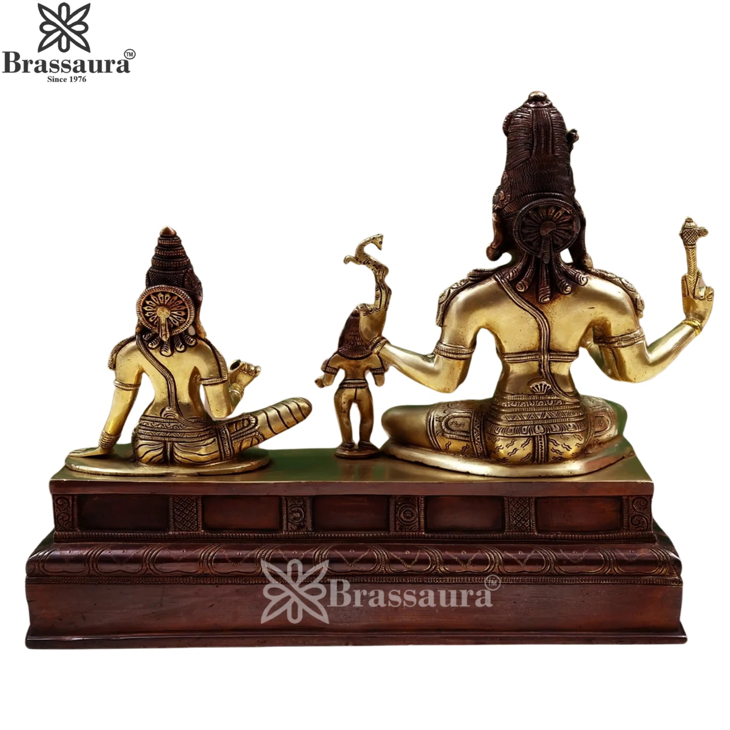 Brass Shiva With Parvati Statue Weight 10 Kg And Height 13 Inch