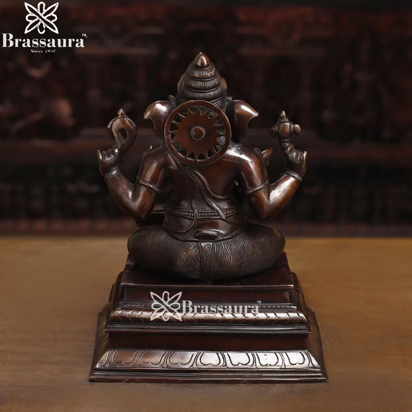 Brass Ganesha & Shivling Weight 15.8 Kg & Height 14.5 Inch