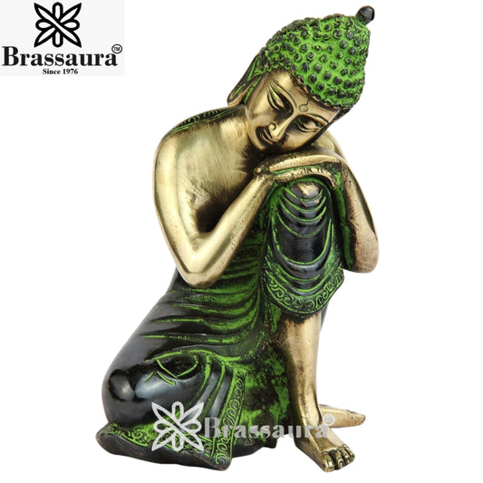 Brass Antique Buddha Weight 1.5 Kg & Height 7 Inch