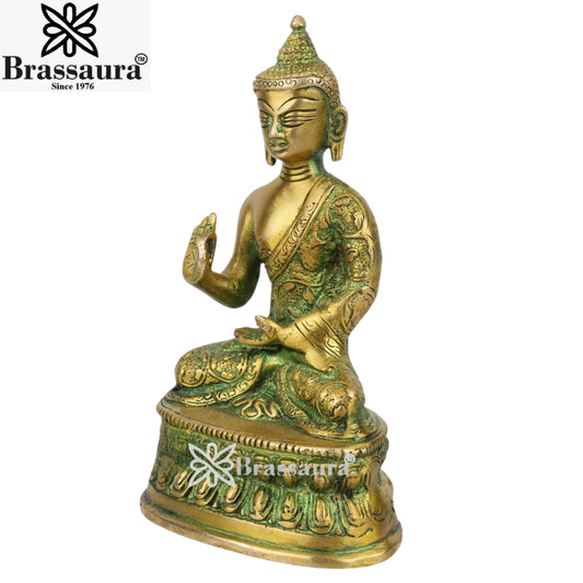 Brass Blessing Buddha Weight 1 kg & Height 7 Inch