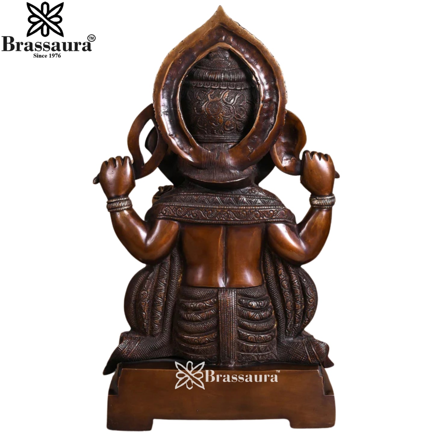 Brass Ganesha Statue Weight 16.3 Kg & Height 18.5 Inch
