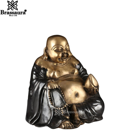 Brass Laughing Buddha Weight 12 kg & Height 13 Inch