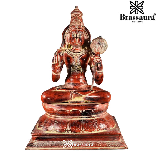 Brass Hanuman Statue Weight 14.5 Kg And Height 18 Inch