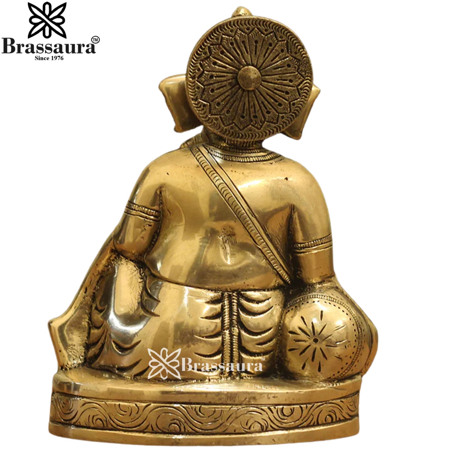 Brass Ganesha Statue Weight 1.8 Kg And Height 7.5 Inch