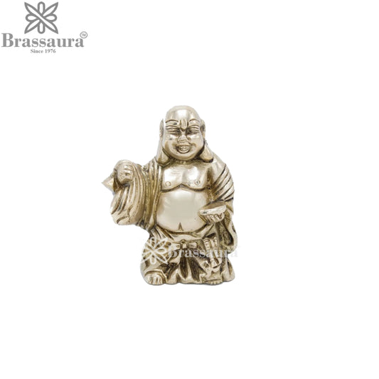 Brass Laughing Buddha Weight 1.2 kg & Height 5 Inch