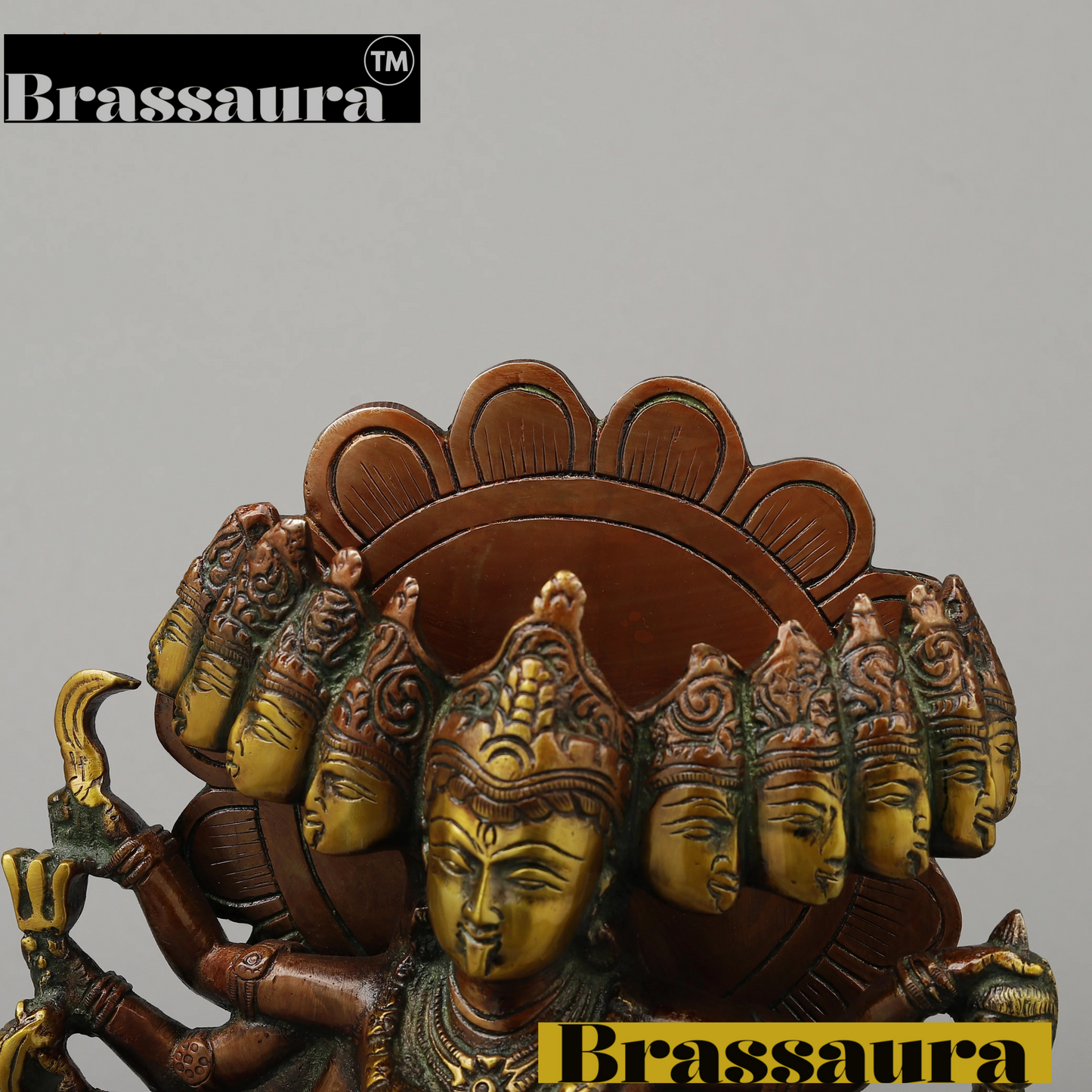 Brassaura™ Kaali Maa Brass Statue – 8.16kg | 8" Length x 4" Width – Powerful Handcrafted Idol