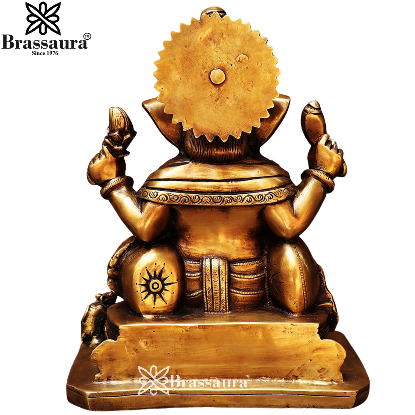 Brass Ganesha Statue Weight 10.6 Kg & Height 13 Inch