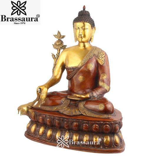 Brass Bhumisprasa Buddha Weight 34 Kg & Height 32 Inch